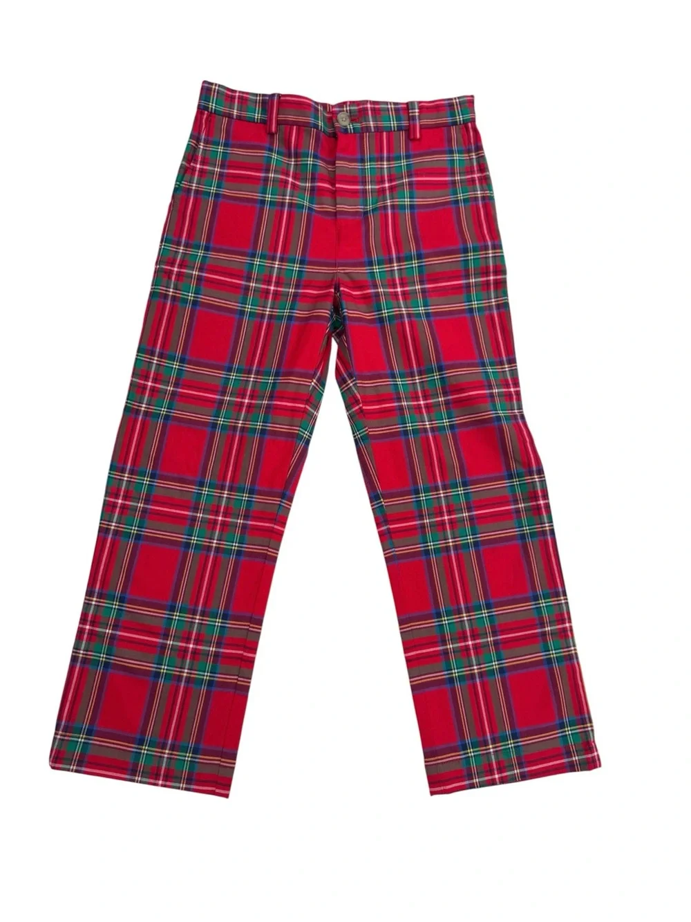 Vineyard Vines Red Tartan Plaid Kids Pants